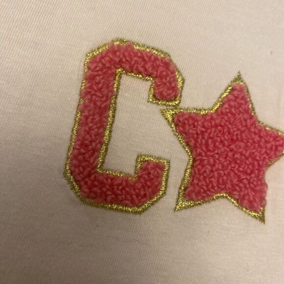 Electric Pink Cowgirl Spell out Crop Tee Size Large new with tags - Picture 4 of 6